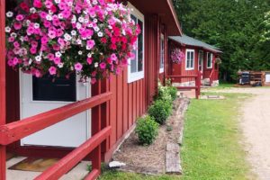 Motel room 7 entrance at Twin Cedars Resort