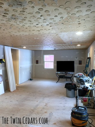 Living Room In Progress After Removing Drop Ceiling Tiles The