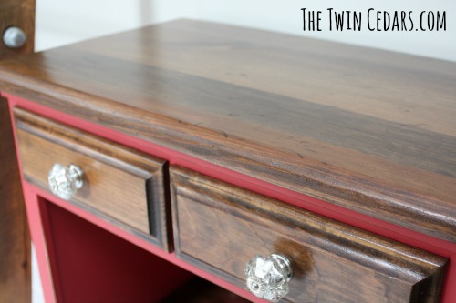 chalk paint and stained furniture flip