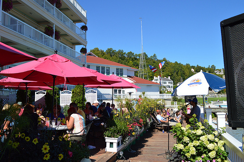 pink-pony-by-mackinacblog. Day Trips to Mackinac Island Michigan, a trip that takes you back in time. Love this incredible island! #TheTwinCedars #MackinacIsland #Michigan #Travel #daytrips 