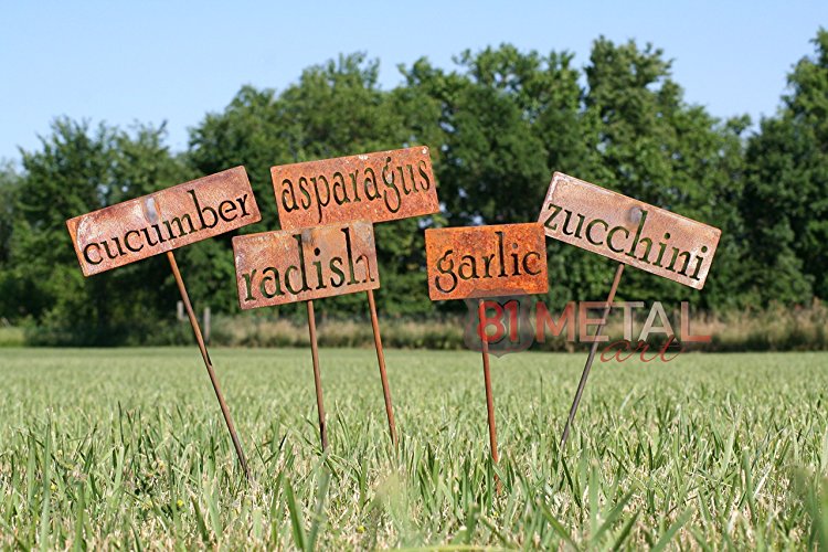 handmade metal plant markers