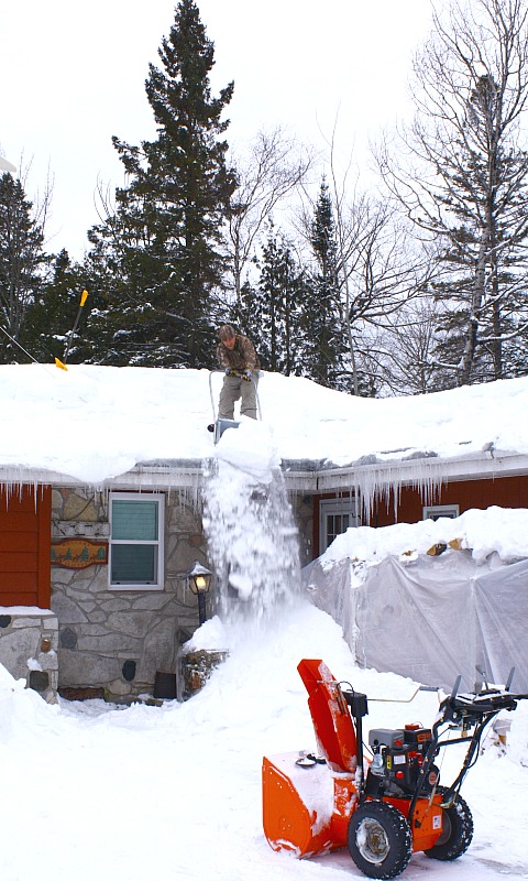 a Northern Michigan Winter of rooftop shoveling