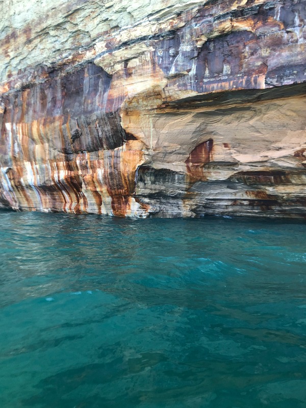 Pictured Rocks Kayaking next to the shoreline