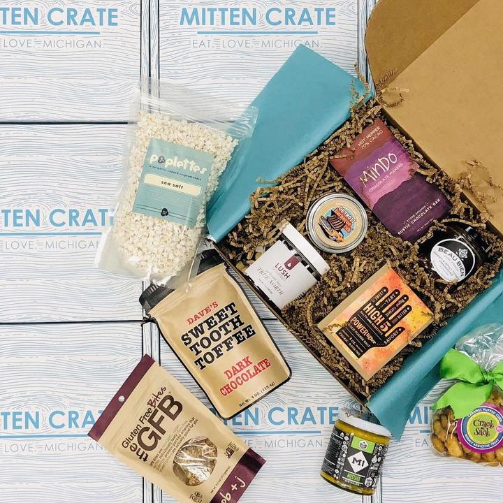 The Mitten Crate is a great gift idea full of Michigan made products