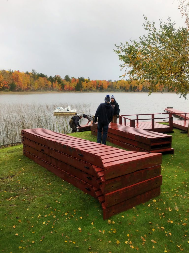 Pulling docks out for the season